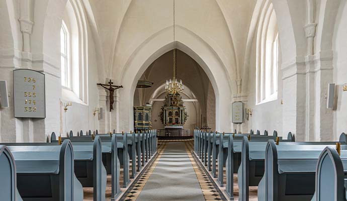 Church sanctuary interior