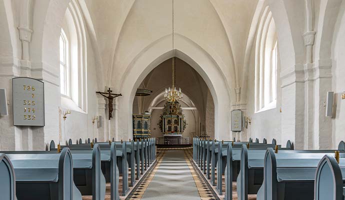 Church sanctuary interior