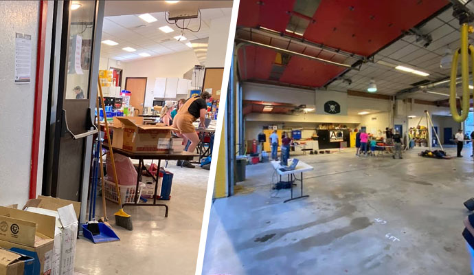 Commercial restoration collage