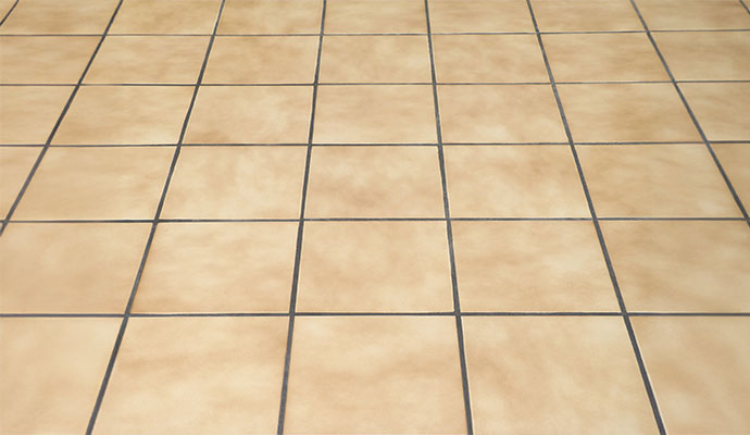 Dirty tile floor