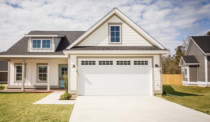 Garage space after fire damage restoration