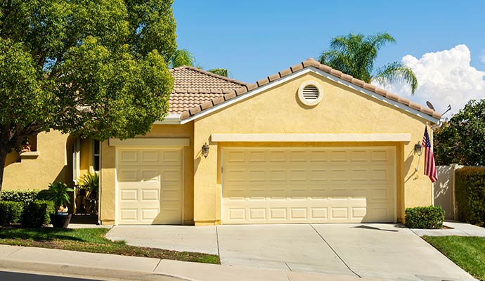 Residential garage space after fire damage restoration service