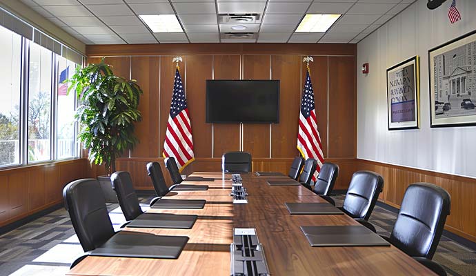 Government office conference room