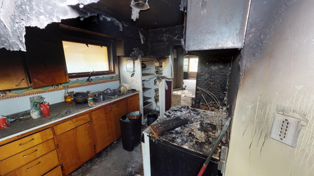 Fire Damaged Kitchen