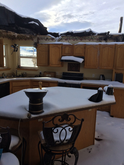Ice Dams Damaged Kitchen