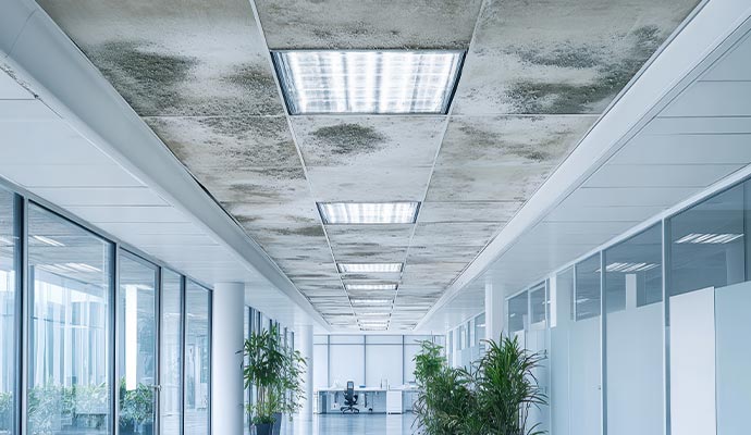 Commercial office ceiling mold inspections