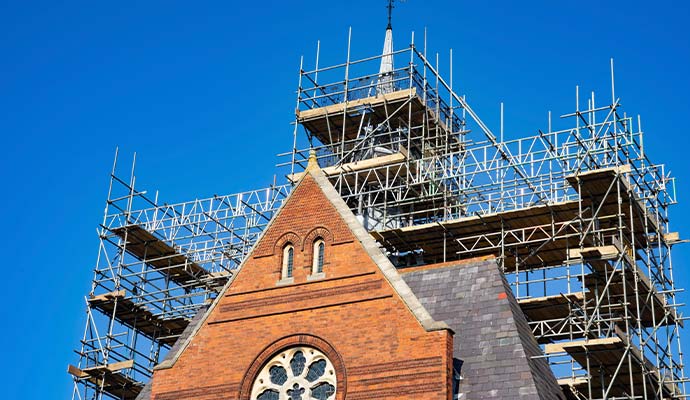 Reconstruction of a church