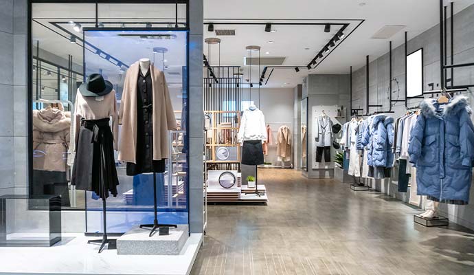 Retail clothing store interior