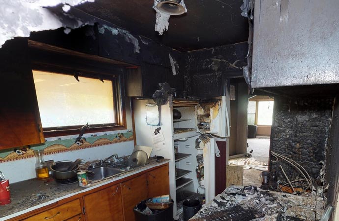 smoked damaged property