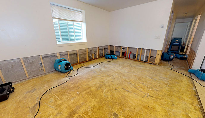Floor damage restoration