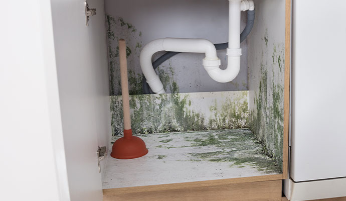 Mold growth on wall