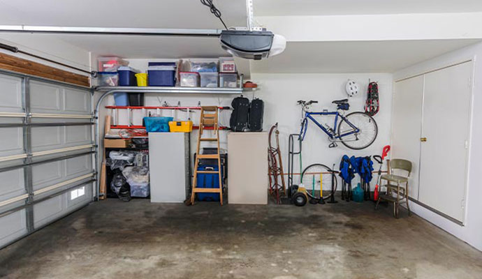 Water damaged garage